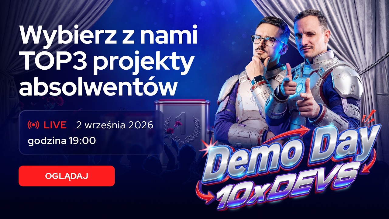 10xDevs Demo Day LIVE 🎉 Zobacz 9 najlepszych projektów!