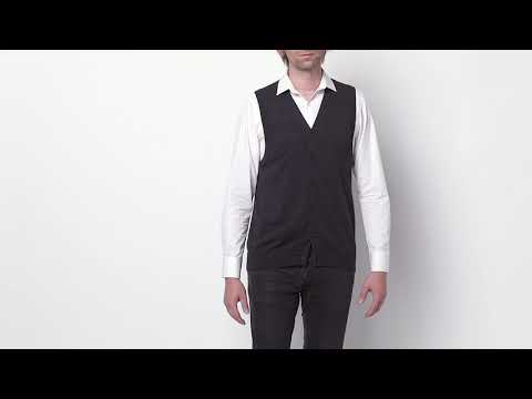 YouTube Men's V-Neck Sleeveless Knitted Cardigan Russell 9719M