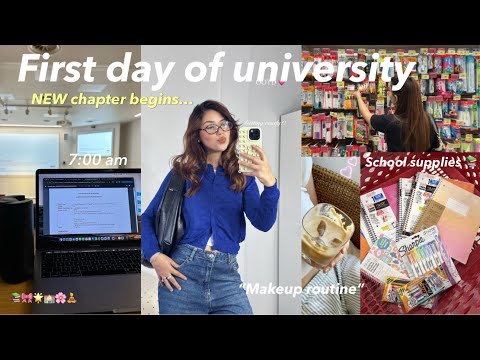FIRST DAY OF UNIVERSITY 🏫💗 “new chapter begins” أول نهار في الجامعة ✨