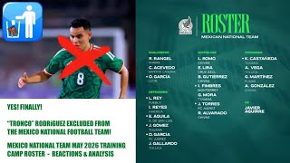 Mexico National Team May 2026 Training Camp Roster - Reactions & Analysis (TRONCO RODRIGUEZ IS OUT!)