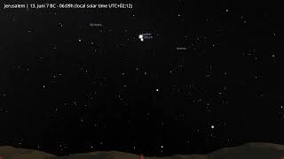 7BC - Triple Great Conjunction of Jupiter and Saturn - Star of Bethlehem conjunction, no atmosphere