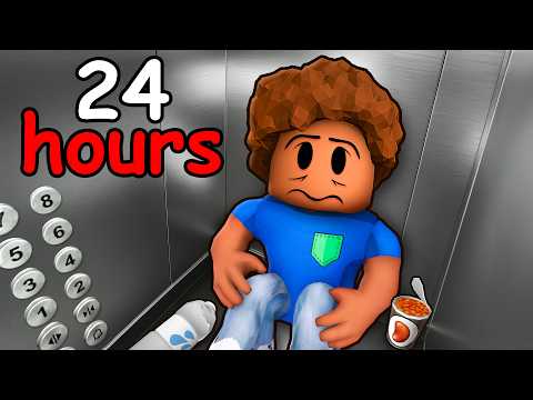 I Survived 24 Hours in a Elevator on Roblox!