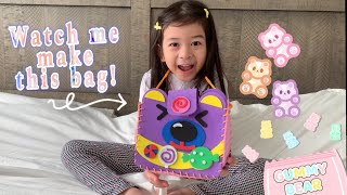 Crafting Day: Learn Colors as Gabby Makes a Cute Gummy Bear Bag #diyforkids #springcrafts