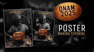 COOLIE 2025 🔥 COOLIE MOVIE POSTER STYLE ONAM CELEBRATION POSTER MAKING | ONAM CELEBRATION POSTER 