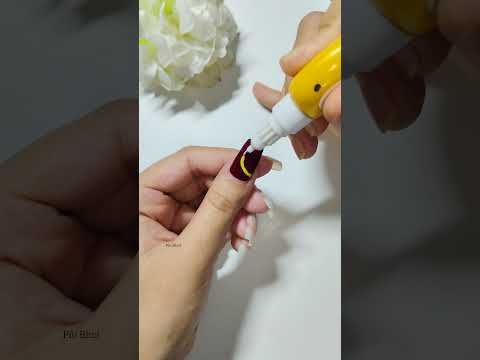 ✨🧷 Easy flower Nailart with Safety Pin At Home 💅🏡 #nailart #piubhol #shorts