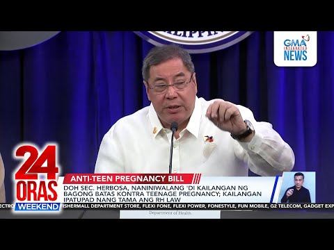 DOH Sec. Herbosa, naniniwalang 'di kailangan ng bagong batas kontra teenage... | 24 Oras Weekend