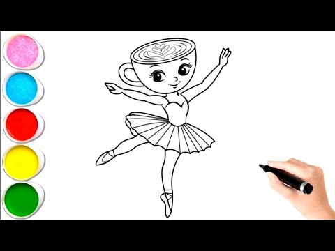 Ballerina Cappuccino Resmi Çizimi Ve Boyama Videosu, Eğitici Resim Çizim Ve Boyama Videoları