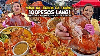100Pesos Lang! Viral at Patok na "LECHONAN sa TONDO" |  MOST TRENDING LECHON SA KALYE!