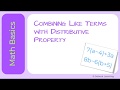 Simplifying Expressions with Distributive Property and Like Terms