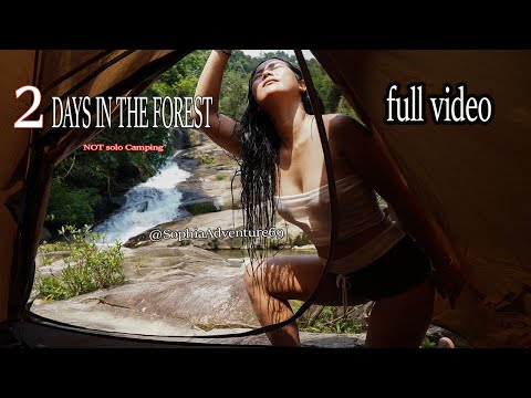 FULL VIDEO 2  DAYS IN THE FOREST - Camping On Mountain TOP - At the waterfall