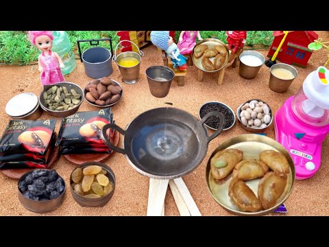 Miniature Mawa Gujiya Recipe | Gujiya Recipe | Mini Cooking ||miniature cooking ||mini foodkey