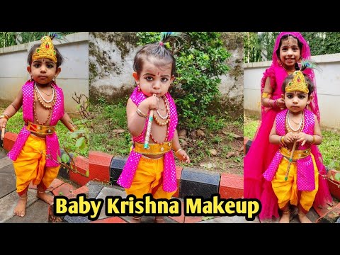 സിദ്ധുനെ കൃഷ്ണൻ ആകിയപ്പോൾ /Baby krishna Makeuplook /janmashtami krishna makeup baby boy