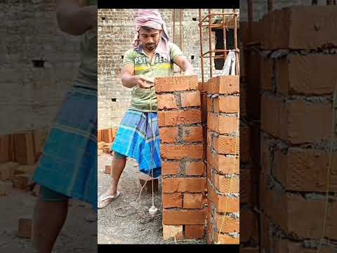 construction bricks pillar level #trendingshorts