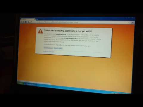 invalid server certificate in google chrome