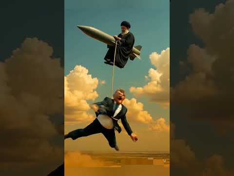 Netanyahu Hangs Mid-Air While Khamenei Flies the Plane! โ๏ธ#comedy #politicalsatire #aihumor