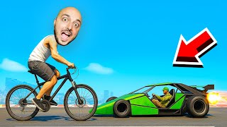 MASINA RAMPA vs BICICLETA in GTA5!
