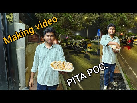 Making video of Honey chicken pita poc || taste 😋👌 #foodie #chicken #streetfood