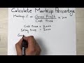 Calculating Markup Percentage Concepts
