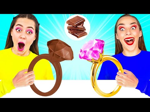 Real Food vs Chocolate Food Challenge #6 by DaRaDa Challenge