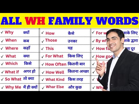 Wh words in English | Wh Family In English Grammar | English Lovers