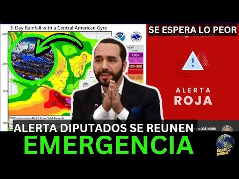 #EnVivo -ALERTA ROJA EN EL SALVADOR POR LLUVIAS, BUKELE ENVÍA EQUIPOS DE RESCATE POR ALERTA MAXIMA😱