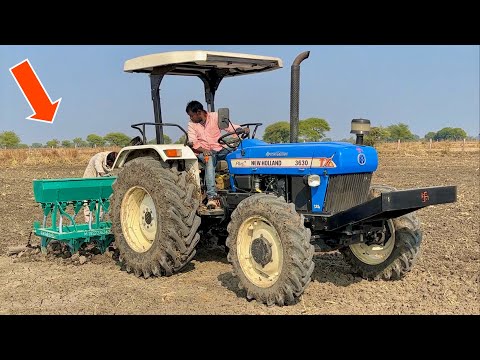 Finally गेहूँ बिजाई शुरू हो गई New Holland 3630 Special Edition with 13 Tines Sheed Drill Machine