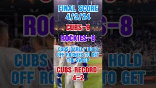Cubs Sweep the Rockies!! @cubs @Rockies @MLB #baseball