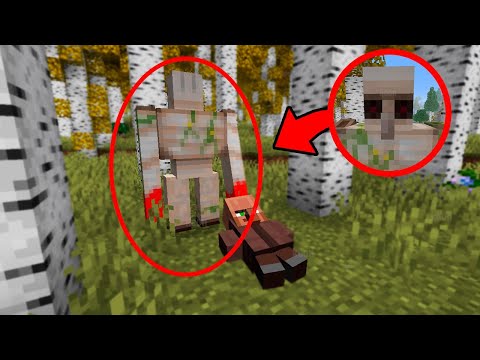 Este golem de minecraft RØBΔ niños de las aldeas 👿[historia creepypasta con mods]