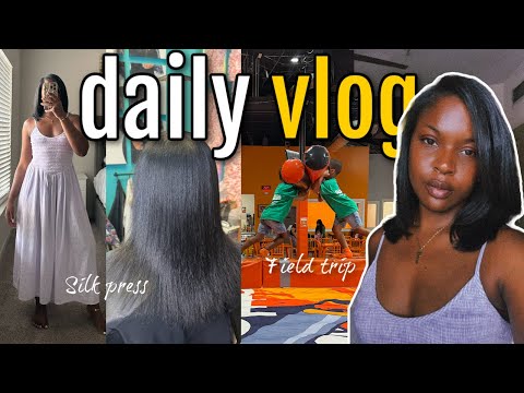 DAILY VLOG | SILK PRESS ON NATURAL HAIR + I DIDN'T FEEL SAFE + SHOWING UP FOR MYSELF!