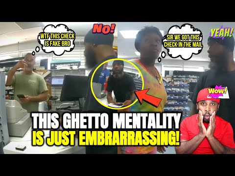 Ghetto Black Man Tries To Cash A Fake Check Then This Happens