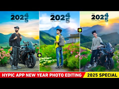 Hypic app new year 2025 photo editing | 2025 new year photo editing | Happy new year photo editing