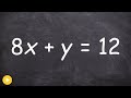 Finding X and Y Intercepts