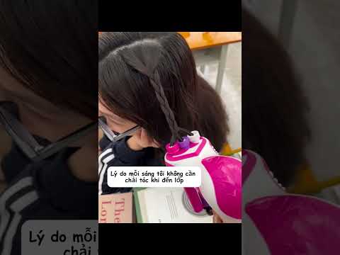 Từ giờ tôi không cần chải tóc khi đến lớp nữa #genz #douyin #giaitri #haihuoc #hairstyle #bff #study