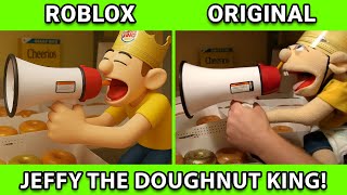 SML Movie vs SML ROBLOX: JEFFY THE DOUGHNUT KING + BEST SML VIDEOS ! Side by Side