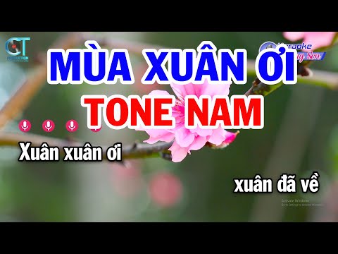 Karaoke Mùa Xuân Ơi Tone Nam ( Cm ) Nhạc Xuân Beat Mới 2025