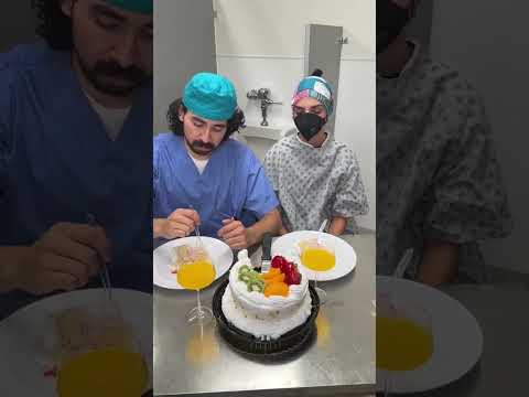 🍰 Unforgettable Moments: Man in Blue and Woman in Gary Enjoy Cake Together #shorts