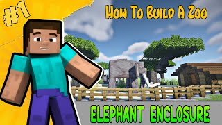 Zoo In Minecraft :: Elephant Enclosure :: How To Build :: E1 In Hindi