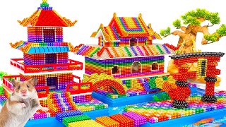 Building Rainbow Outdoor Temple Japan Has Cotton Ball Pool & Slide For Minions From Magnetic Balls
