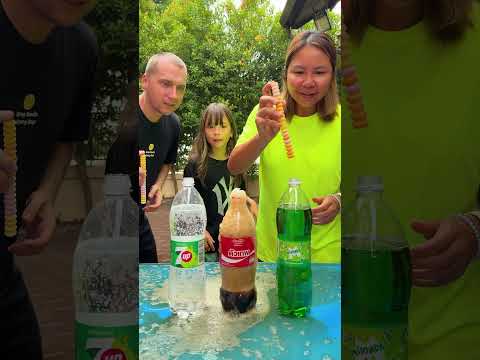 7up, Coca-Cola, Mirinda VS Mentos #shorts 1000 Experiments