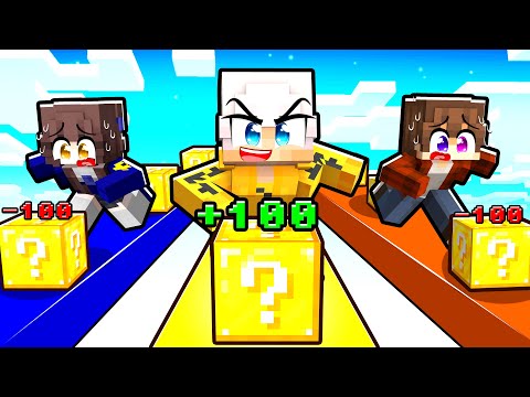 Ho BARATO in una CORSA di LUCKYBLOCK per VINCERE SEMPRE in MINECRAFT!