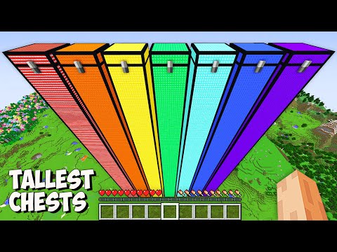 I found TALLEST CHEST TNT vs LAVA vs WATER vs PORTAL in Minecraft! Which HIGHEST CHEST is BETTER ?