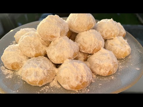 BISCOTTI DI 🎄PALLE DI NEVE ❄️ Alle Mandorle Senza uova e lievito 🤩🤩🤩