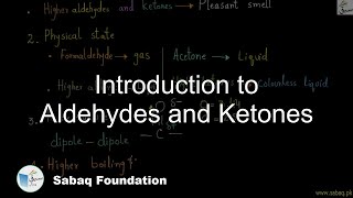 Introduction to Aldehydes and Ketones