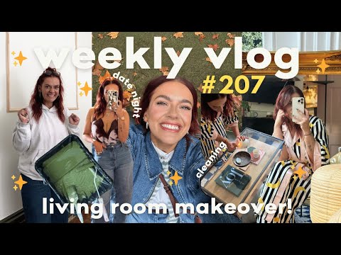 My living room MAKEOVER! ✨🥺 Date night, home updates & more! WEEKLY VLOG #207 | EmmasRectangle