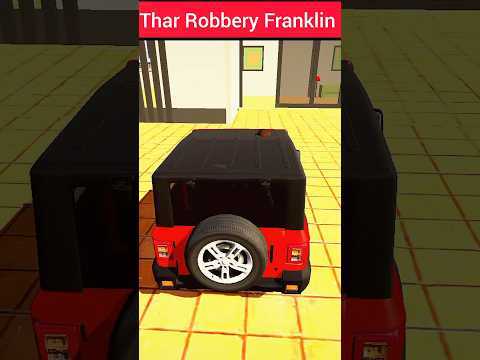 🤯 Franklin Red Thar Robbery in Indian bike driver 3D #gaming #indianbikedriving3d#shorts