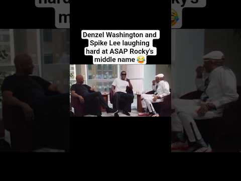 Denzel Washington and Spike Lee laughing hard at ASAP Rocky's middle name 😂