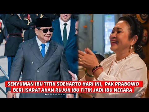 di angkat jadi ibu negara pak prabowo,  senyuman pagi ini ibu titiek soeharto penuh semangat
