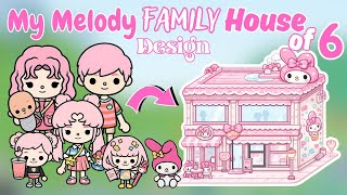 My Melody Family House Design 🤍🩷Shopping Center🩷🤍|Toca Boca House Ideas(House Design)TocaLifeWorld