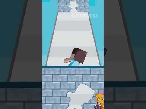 Baby Steve And Through The Wall Challenge | AZ KidzTown #minecraftshorts #funny