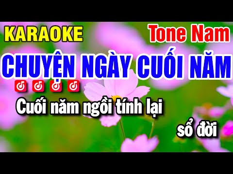 Karaoke Chuyện Ngày Cuối Năm Nhạc Sống Tone Nam | Beat Huỳnh Anh
